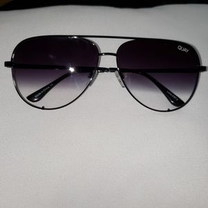 QUAY Australia Black Aviator Sunglasses
